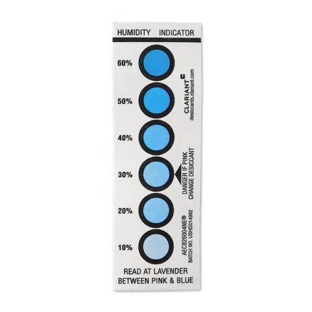 Clariant® Humidity Indicator Card - 6 Spot | 10 pcs